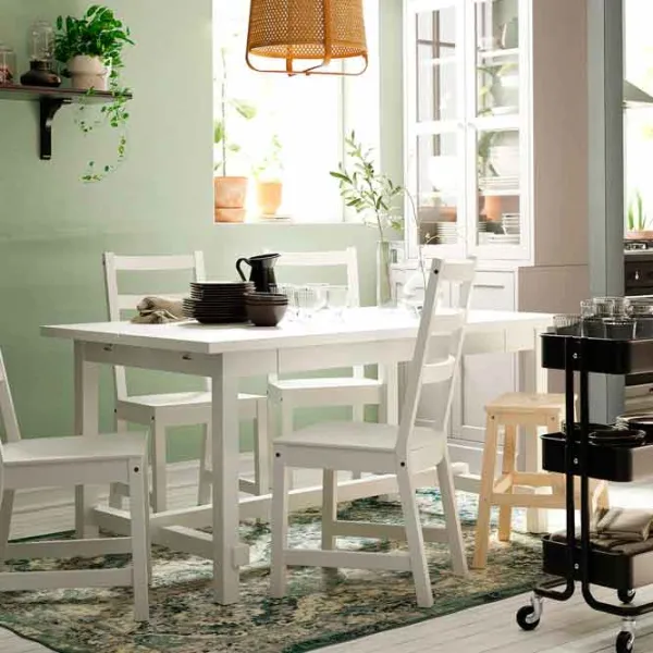 Кухонный стул Ikea Nordviken Массив/ Белый White photo 4