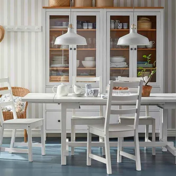 Кухонный стул Ikea Nordviken Массив/ Белый White photo 5