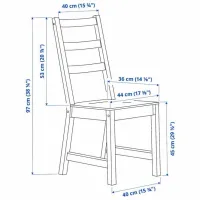 Scaun de bucătărie Ikea Nordviken Masiv/ White White photo 6