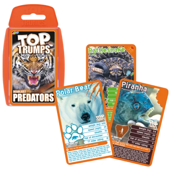 Настольная игра Winning Moves Top Trumps Predators 6+/ Развитие photo 1