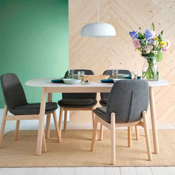 Кухонный стул Ikea Vedbo/Gunnared Полиэстер/ Тёмно-серый Beige photo 4