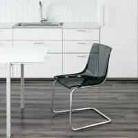 Scaun de bucătărie Ikea Tobias Plastic/ Black Inox photo 4