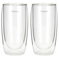 Set de pahare Fissman Frappe 0.35l / Sticlă / Transparent
