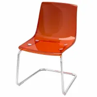 Scaun de bucătărie Ikea Tobias Plastic/ Red Inox