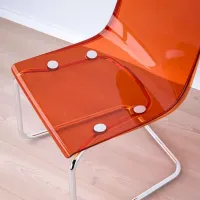 Scaun de bucătărie Ikea Tobias Plastic/ Red Inox photo 2