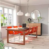 Scaun de bucătărie Ikea Tobias Plastic/ Red Inox photo 5