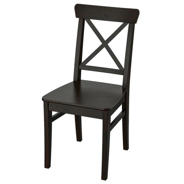 Кухонный стул Ikea Ingolf Массив/ Тёмно-коричневый Dark Brown photo 1