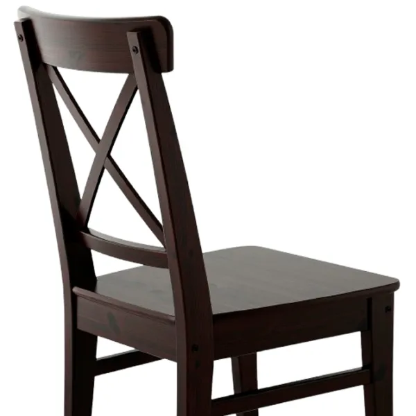 Кухонный стул Ikea Ingolf Массив/ Тёмно-коричневый Dark Brown photo 3