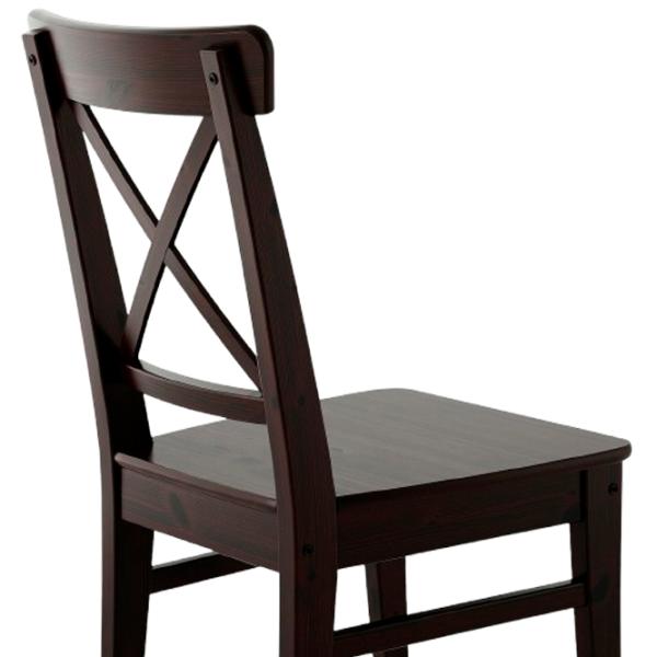 Кухонный стул Ikea Ingolf Массив/ Тёмно-коричневый Dark Brown photo 3
