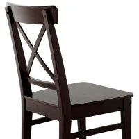 Кухонный стул Ikea Ingolf Массив/ Тёмно-коричневый Dark Brown photo 3