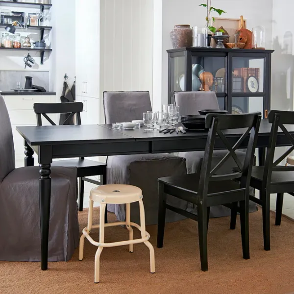 Кухонный стул Ikea Ingolf Массив/ Тёмно-коричневый Dark Brown photo 5