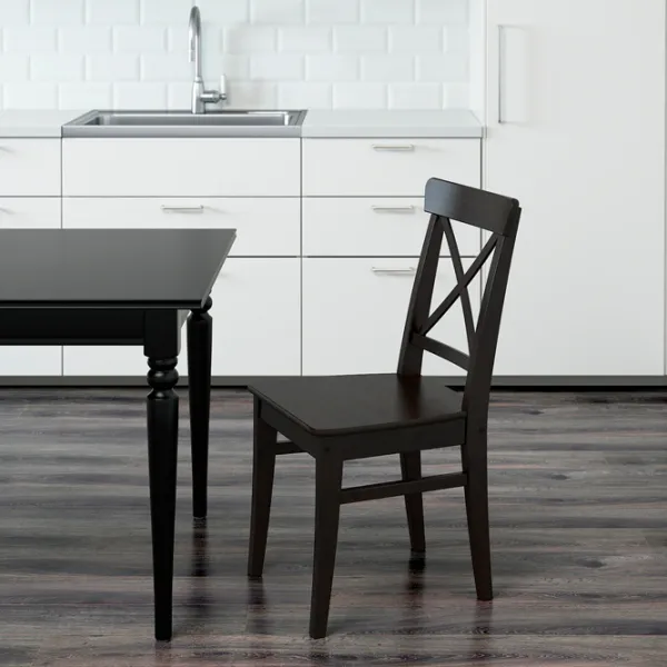 Кухонный стул Ikea Ingolf Массив/ Тёмно-коричневый Dark Brown photo 7