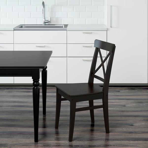 Кухонный стул Ikea Ingolf Массив/ Тёмно-коричневый Dark Brown photo 7