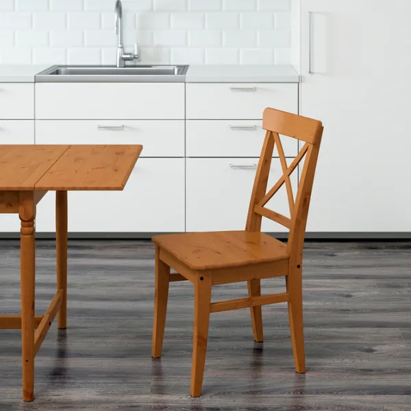 Кухонный стул Ikea Ingolf Массив/ Бежевый Beige photo 4