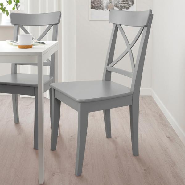 Кухонный стул Ikea Ingolf Массив/ Серый Серый photo 4