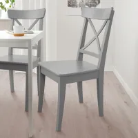 Кухонный стул Ikea Ingolf Массив/ Серый Серый photo 4