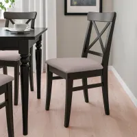 Scaun de bucătărie Ikea Ingolf Masiv/ Brown Gray photo 4