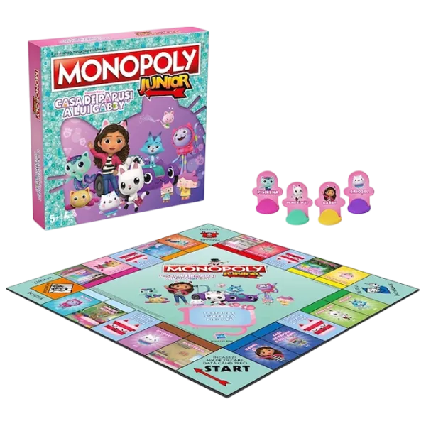 Настольная игра Winning Moves Junior Gabbys Dollhouse 5+/ Monopoly photo 1