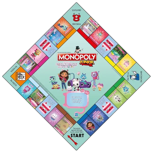Настольная игра Winning Moves Junior Gabbys Dollhouse 5+/ Monopoly photo 2
