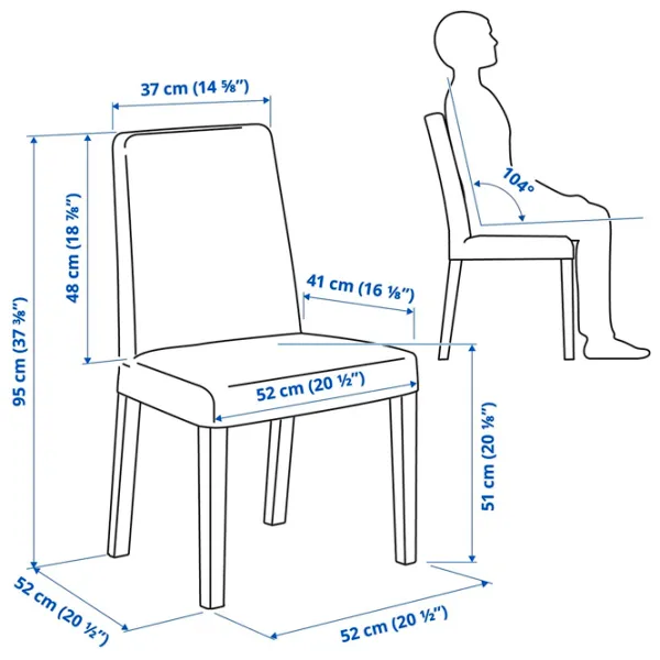 Кухонный стул Ikea Bergmund Nykvarn Полиэстер/ Серый White photo 7