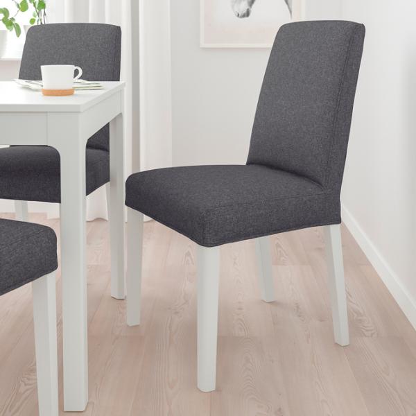 Scaun de bucătărie Ikea Bergmund Gunnared Poliester/ Gray White photo 2