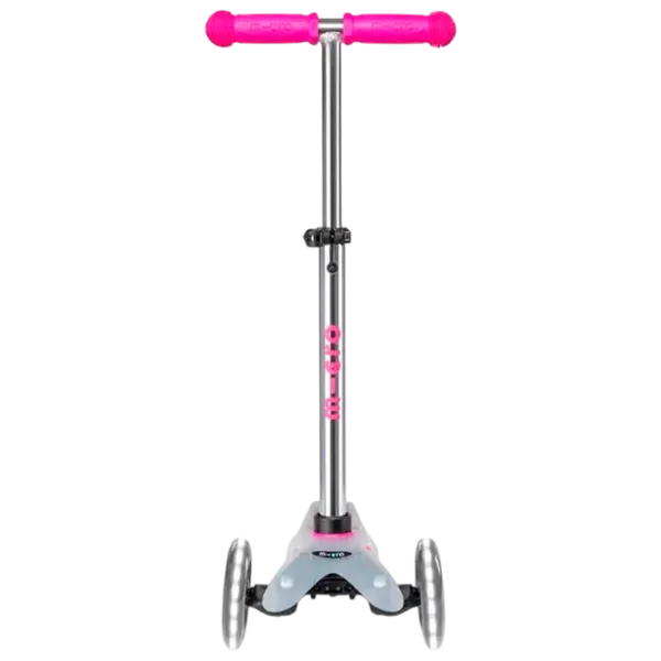 Trotinetă pentru copii cu trei roți Micro Mini Deluxe Flux LED (MMD203) 50 kg/ Pink photo 2
