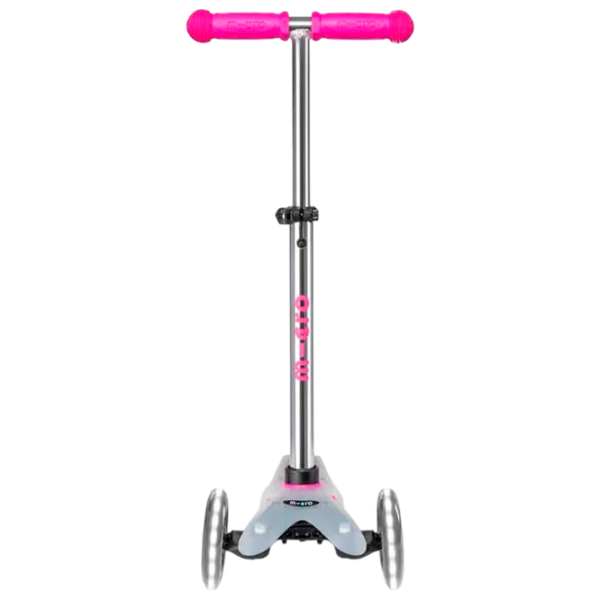 Trotinetă pentru copii cu trei roți Micro Mini Deluxe Flux LED (MMD203) 50 kg/ Pink photo 2