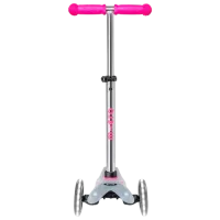 Trotinetă pentru copii cu trei roți Micro Mini Deluxe Flux LED (MMD203) 50 kg/ Pink photo 2