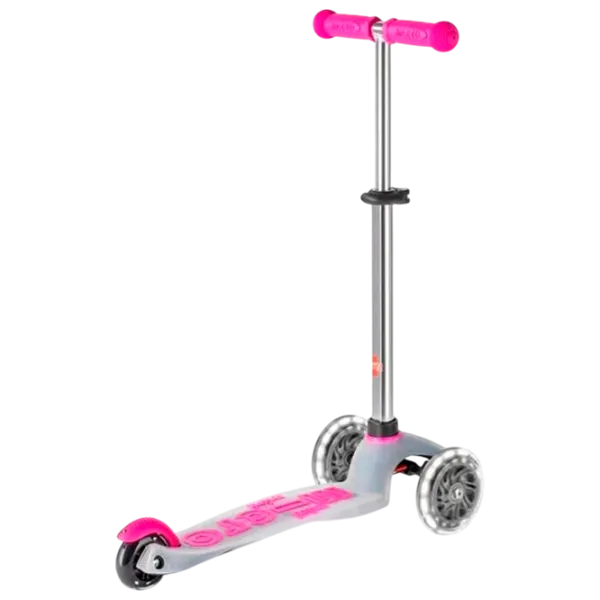 Trotinetă pentru copii cu trei roți Micro Mini Deluxe Flux LED (MMD203) 50 kg/ Pink photo 3