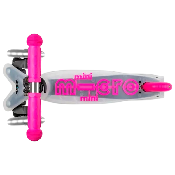 Trotinetă pentru copii cu trei roți Micro Mini Deluxe Flux LED (MMD203) 50 kg/ Pink photo 4