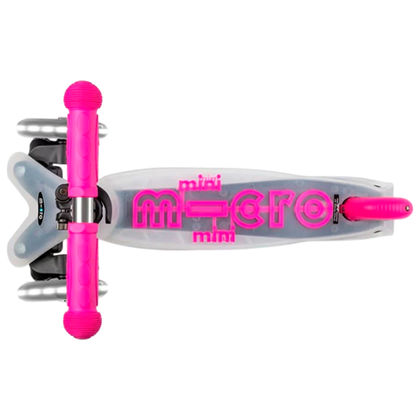 Trotinetă pentru copii cu trei roți Micro Mini Deluxe Flux LED (MMD203) 50 kg/ Pink photo 4