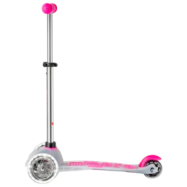 Trotinetă pentru copii cu trei roți Micro Mini Deluxe Flux LED (MMD203) 50 kg/ Pink photo 5