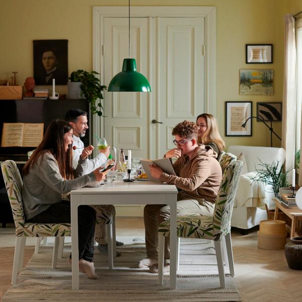 Scaun de bucătărie Ikea Bergmund Poliester/ Multicolor White photo 2