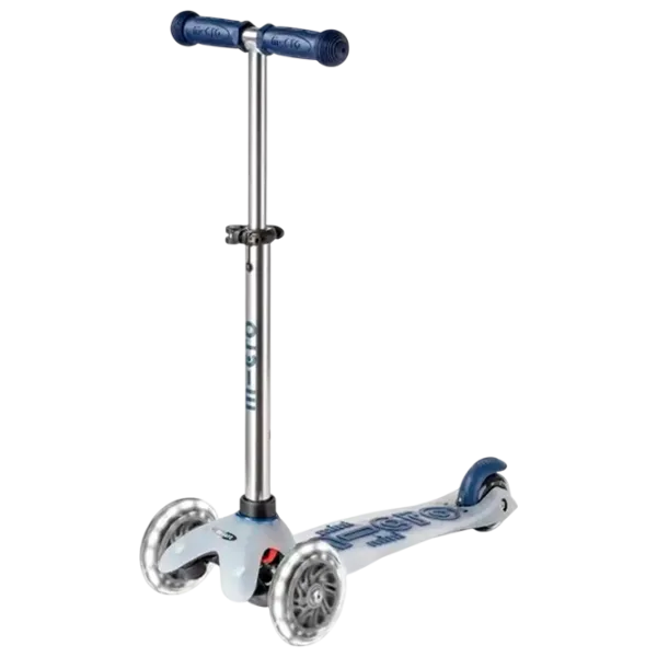 Trotinetă pentru copii cu trei roți Micro Mini Deluxe Flux LED (MMD204) 50 kg/ Blue photo 1