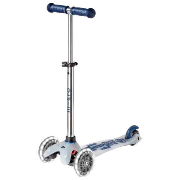 Trotinetă pentru copii cu trei roți Micro Mini Deluxe Flux LED (MMD204) 50 kg/ Blue photo 1