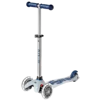 Trotinetă pentru copii cu trei roți Micro Mini Deluxe Flux LED (MMD204) 50 kg/ Blue
