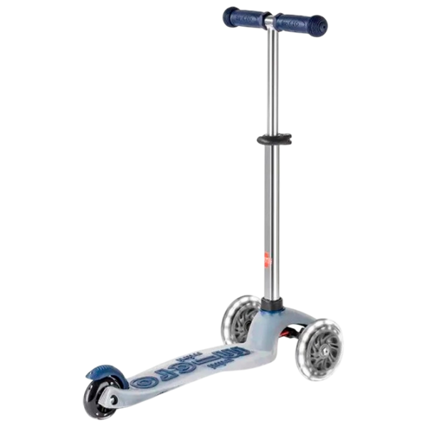 Trotinetă pentru copii cu trei roți Micro Mini Deluxe Flux LED (MMD204) 50 kg/ Blue photo 2