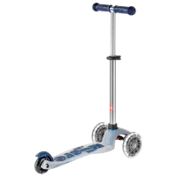 Детский трёхколёсный самокат Micro Mini Deluxe Flux LED (MMD204) 50 кг/ Синий photo 2