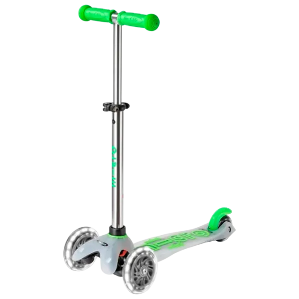 Trotinetă pentru copii cu trei roți Micro Mini Deluxe Flux LED (MMD201) 50 kg/ Green photo 1
