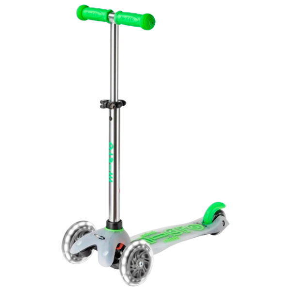 Trotinetă pentru copii cu trei roți Micro Mini Deluxe Flux LED (MMD201) 50 kg/ Green photo 1