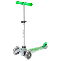 Trotinetă pentru copii cu trei roți Micro Mini Deluxe Flux LED (MMD201) 50 kg/ Green
