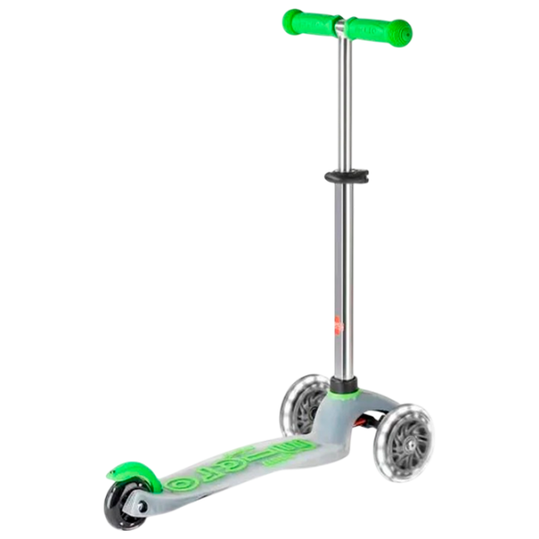 Trotinetă pentru copii cu trei roți Micro Mini Deluxe Flux LED (MMD201) 50 kg/ Green photo 3