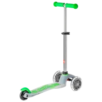 Trotinetă pentru copii cu trei roți Micro Mini Deluxe Flux LED (MMD201) 50 kg/ Green photo 3