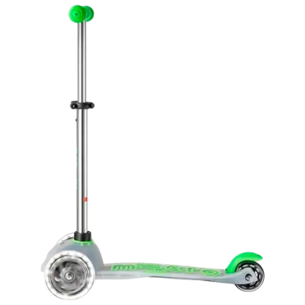 Trotinetă pentru copii cu trei roți Micro Mini Deluxe Flux LED (MMD201) 50 kg/ Green photo 5