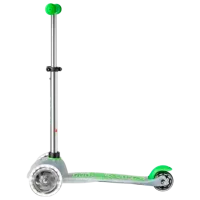 Trotinetă pentru copii cu trei roți Micro Mini Deluxe Flux LED (MMD201) 50 kg/ Green photo 5