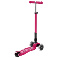 Trotinetă pentru copii cu trei roți Micro Maxi Deluxe Foldable LED (MMD095) 50 kg/ Purple photo 3