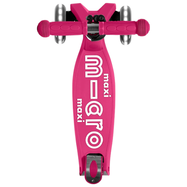 Trotinetă pentru copii cu trei roți Micro Maxi Deluxe Foldable LED (MMD095) 50 kg/ Purple photo 4