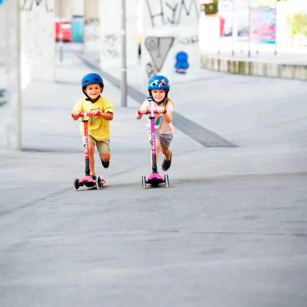 Trotinetă pentru copii cu trei roți Micro Maxi Deluxe Foldable LED (MMD095) 50 kg/ Purple photo 6