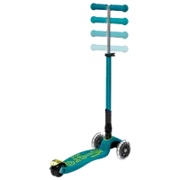 Trotinetă pentru copii cu trei roți Micro Maxi Deluxe Foldable LED (MMD097) 50 kg/ Green photo 7