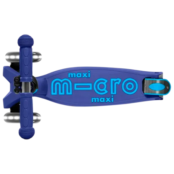 Trotinetă pentru copii cu trei roți Micro Maxi Deluxe Foldable LED (MMD099) 50 kg/ Navy photo 2